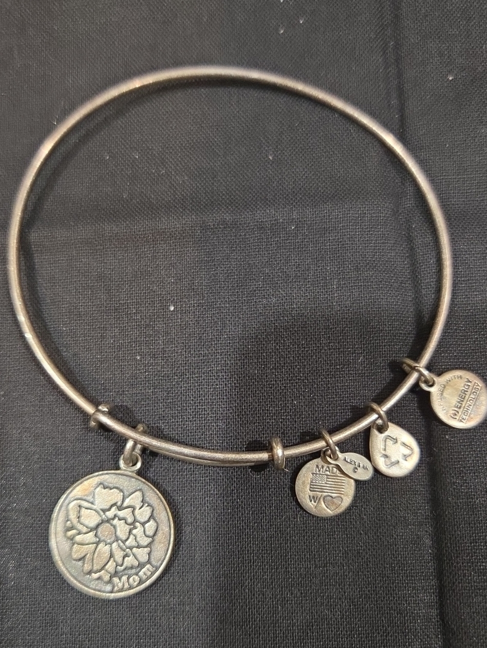 ALEX AND ANI "MOM" CHARM BRACELET